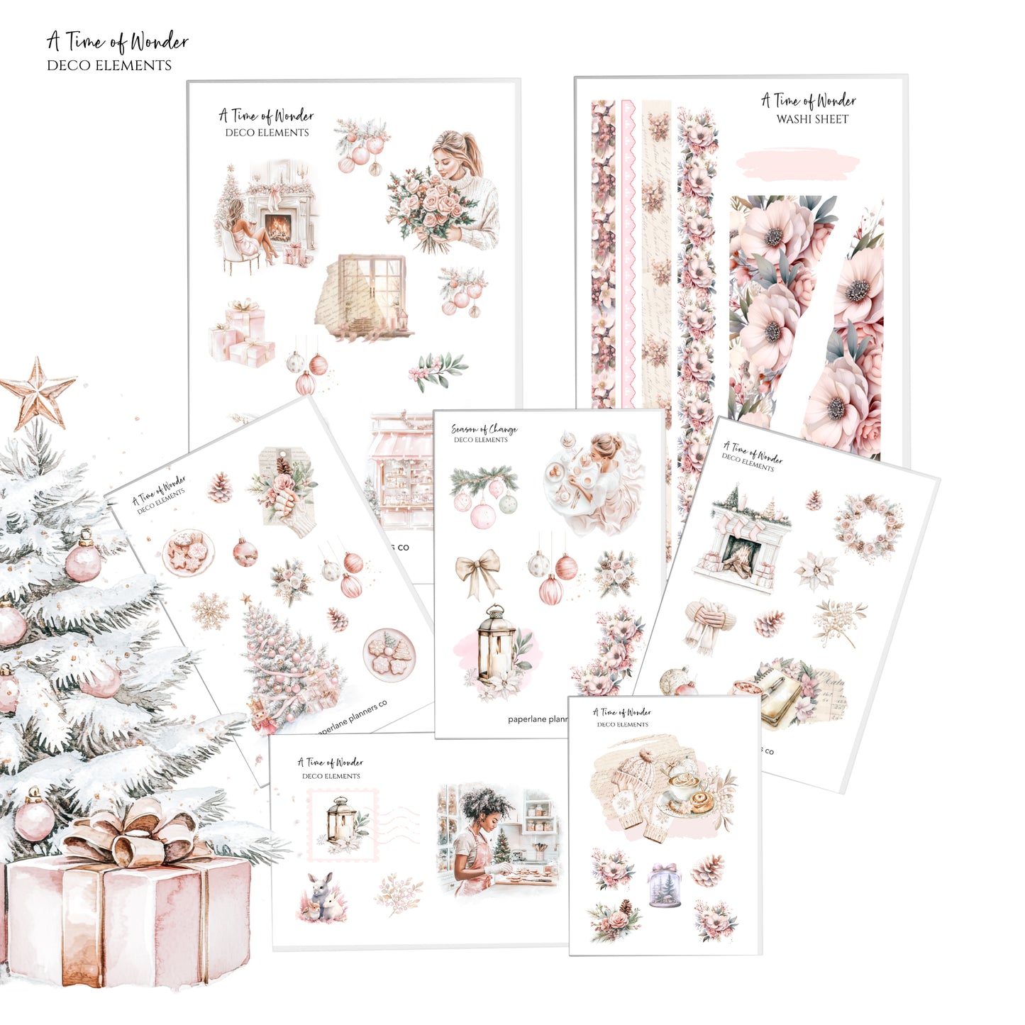 A Time of Wonder Decorative Planner Sticker Kit - Paperlane Planners Co