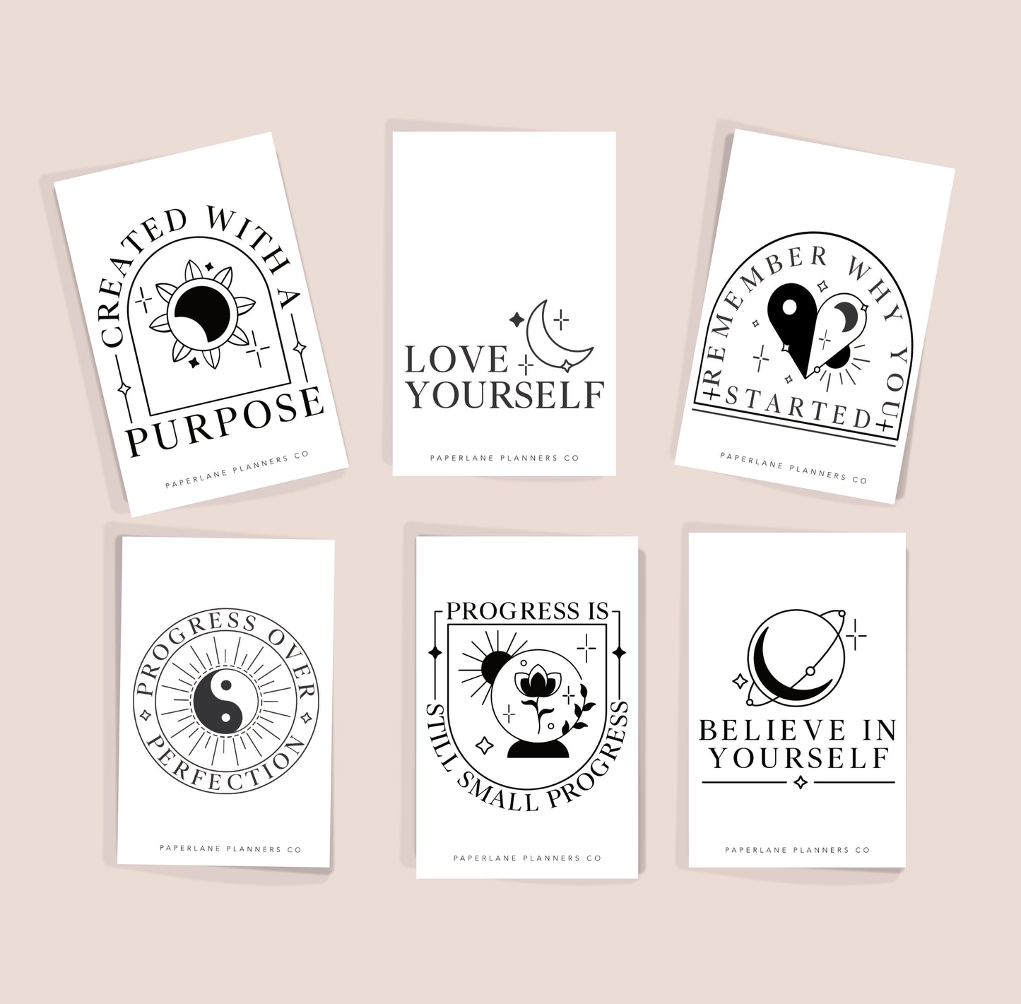 BOHO MOTIVATIONAL PLANNER CARDS