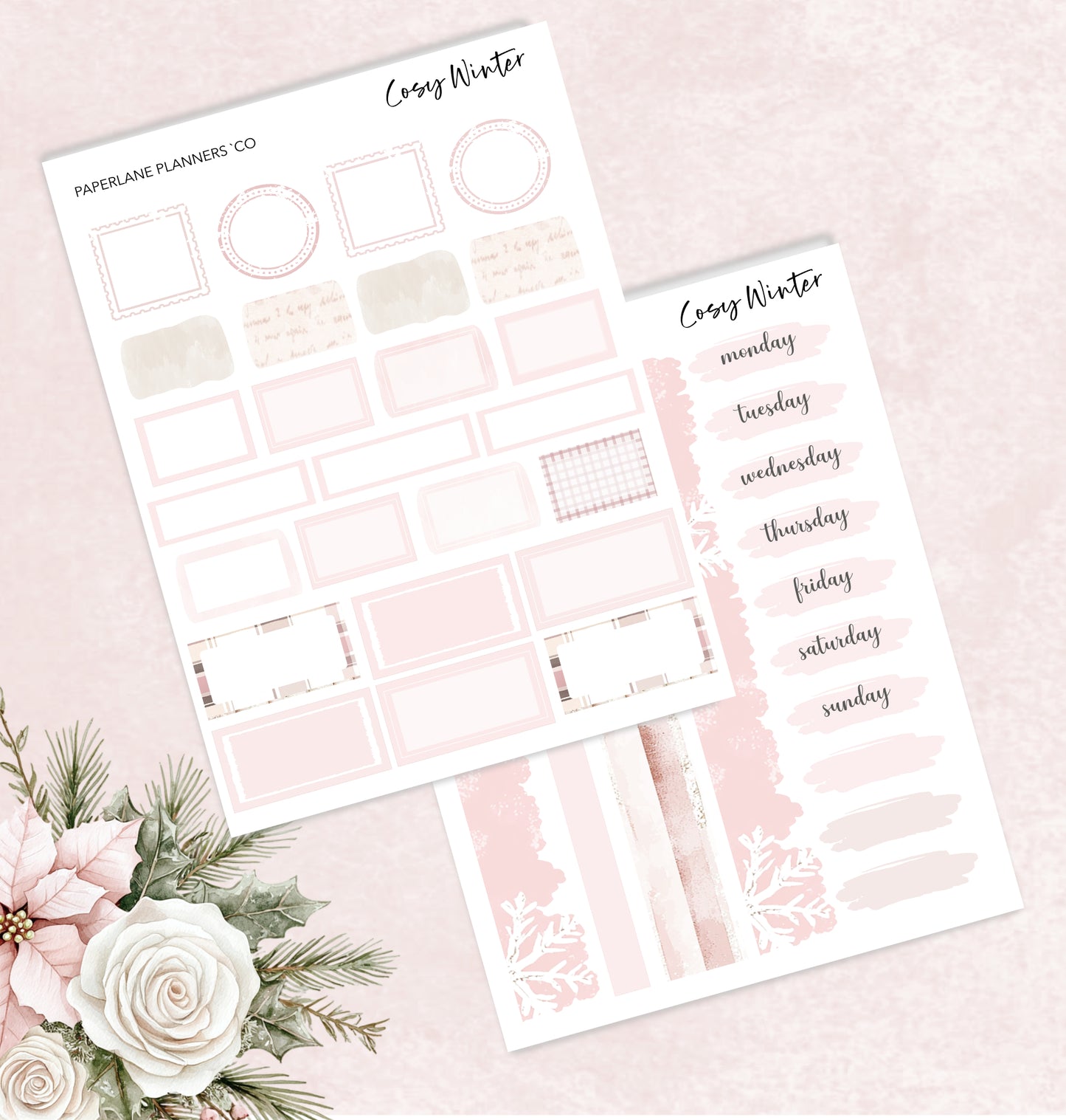 Cosy Winter | Weekly Vertical Planner Kit - Paperlane Planners Co