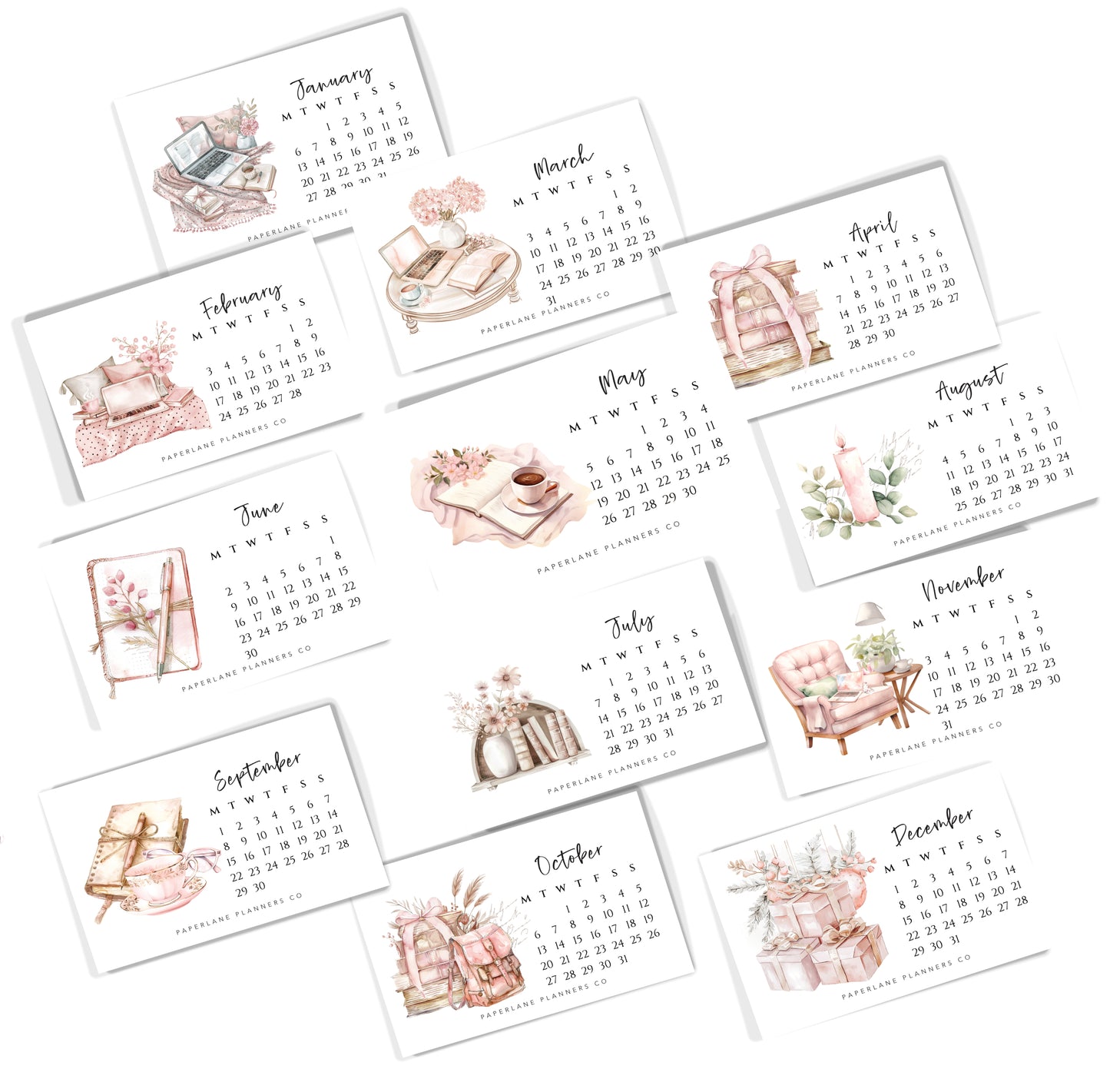 2025 Country Journal Planner Calendar Cards