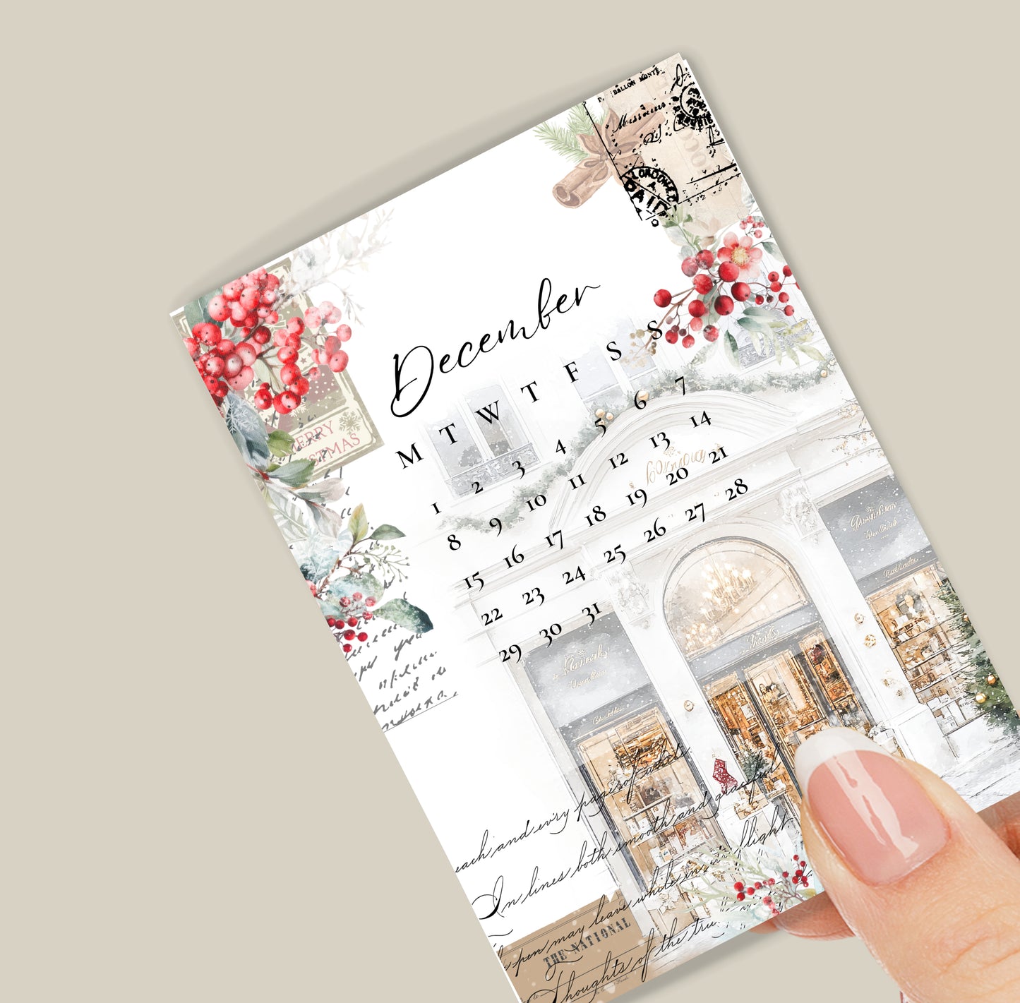 DECEMBER 2025 MONTHLY CALENDAR DASHBOARD