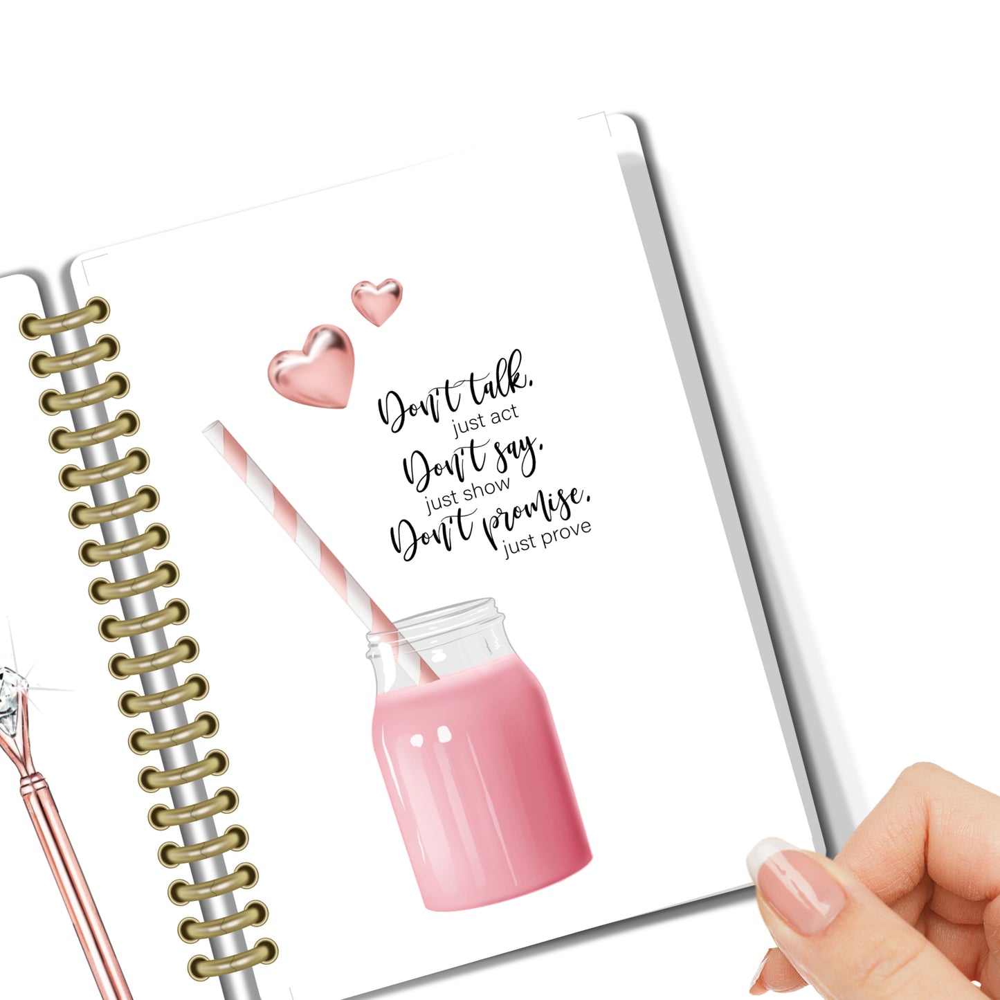 Don't Talk Just Act Planner Dashboard - Paperlane Planners Co