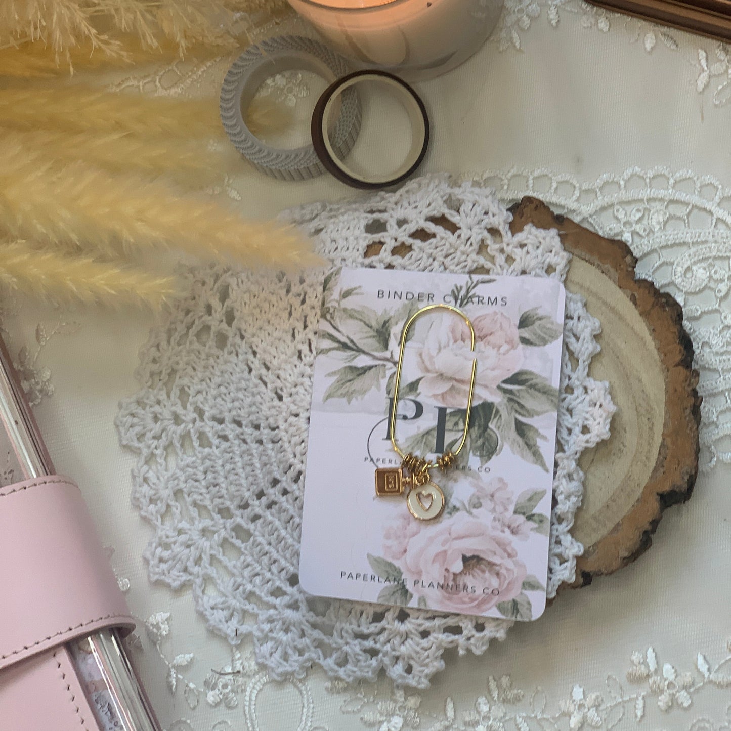 HEART CHARM PLANNER PAPER CLIP