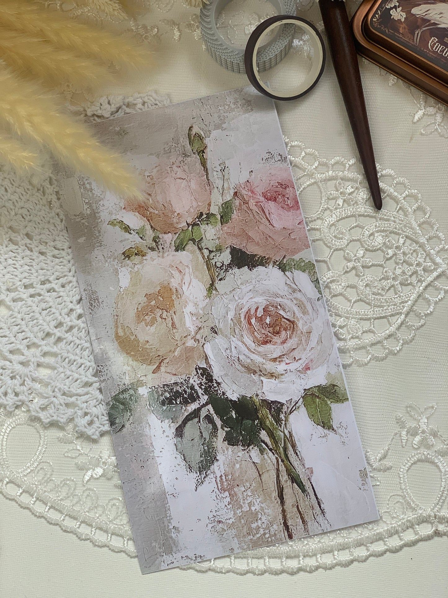 VINTAGE DISTRESSED ROSE TN COVER - N1