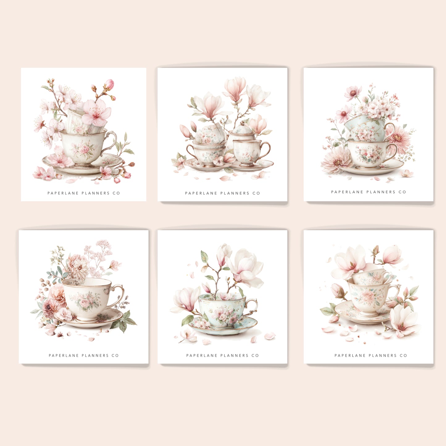 VINTAGE TEA | LARGE PLANNER DECO STICKERS