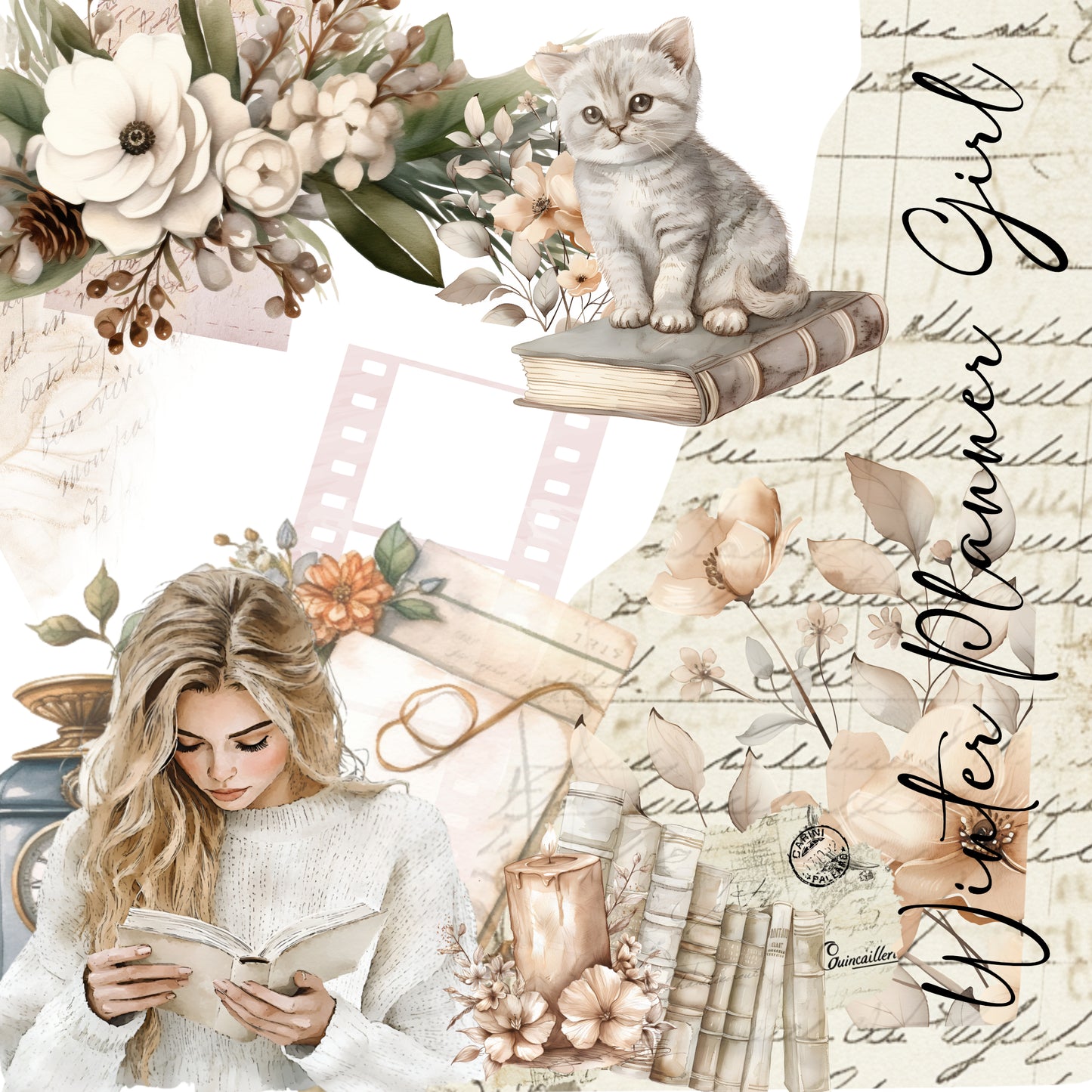 Winter Planner Girl | Decorative Journal Kit - paperlane planners co