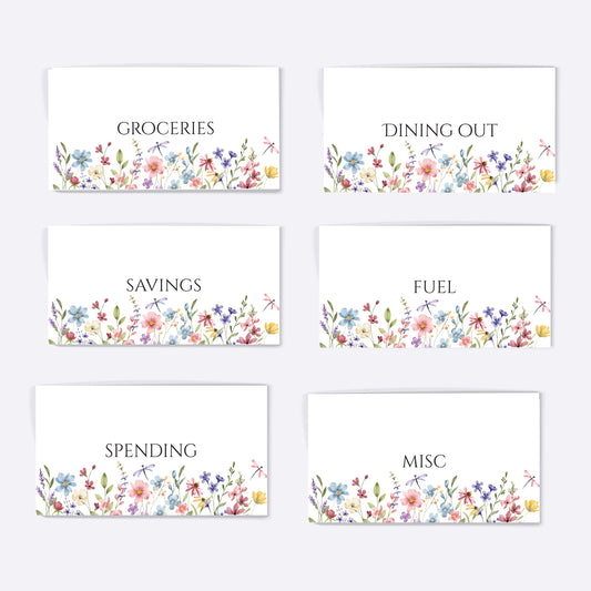 WILD FLOWERS CASH SAVING INSERTS