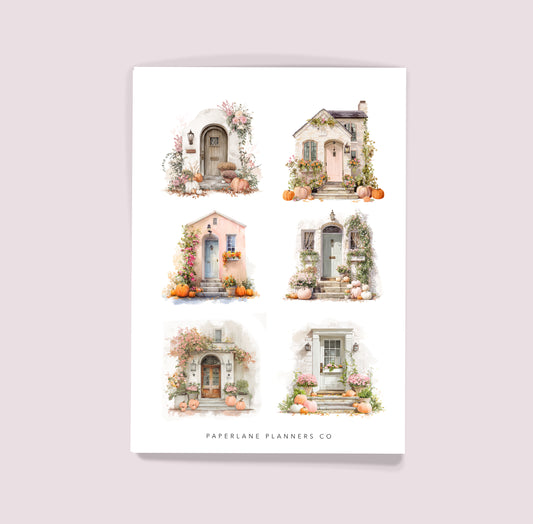 AUTUMN FRONT DOOR SCENES |  DECO STICKERS