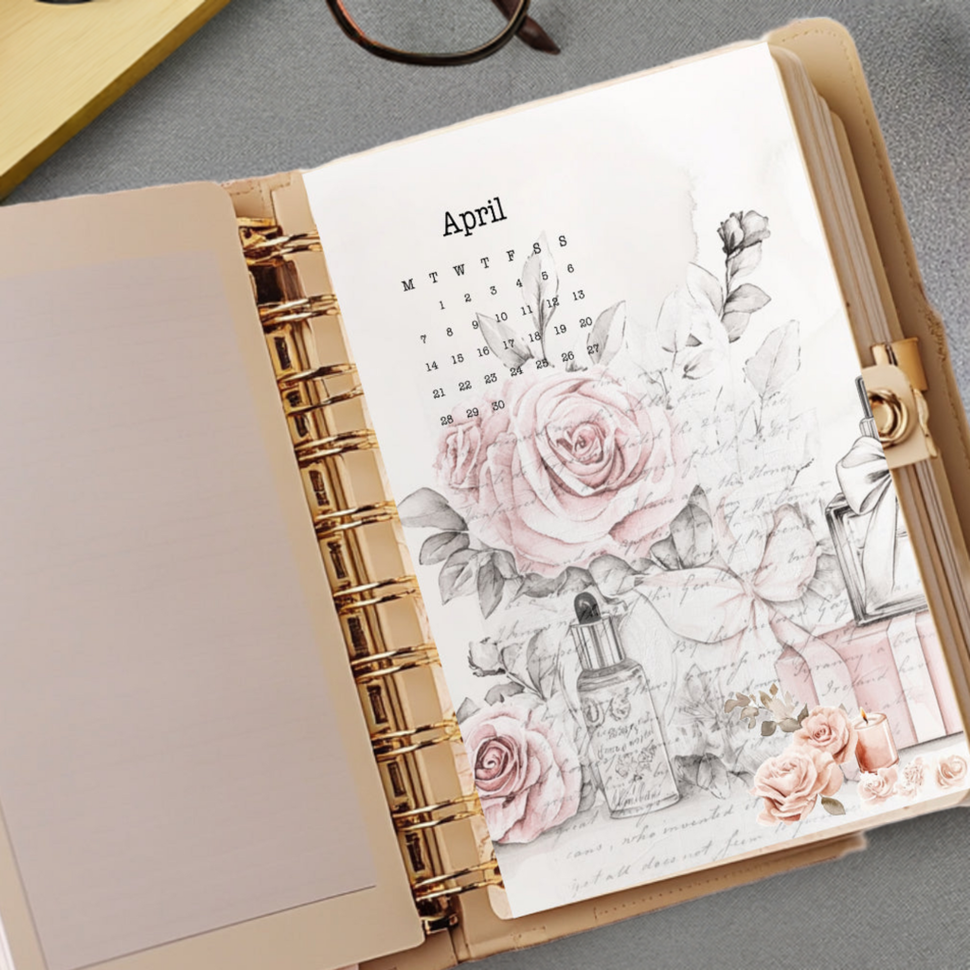 April Planner Dashboard -Paperlane Planners Co - Planner Dashboards & Accessories 