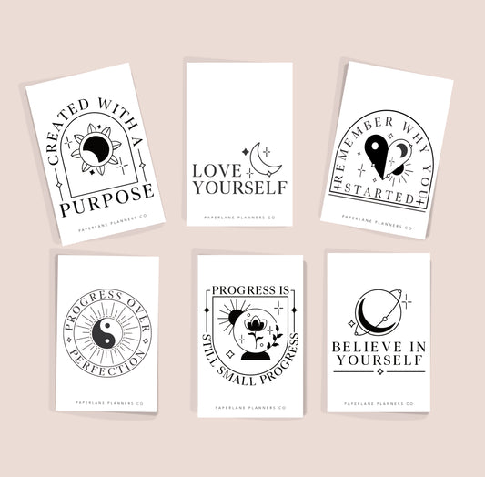 BOHO MOTIVATIONAL PLANNER CARDS
