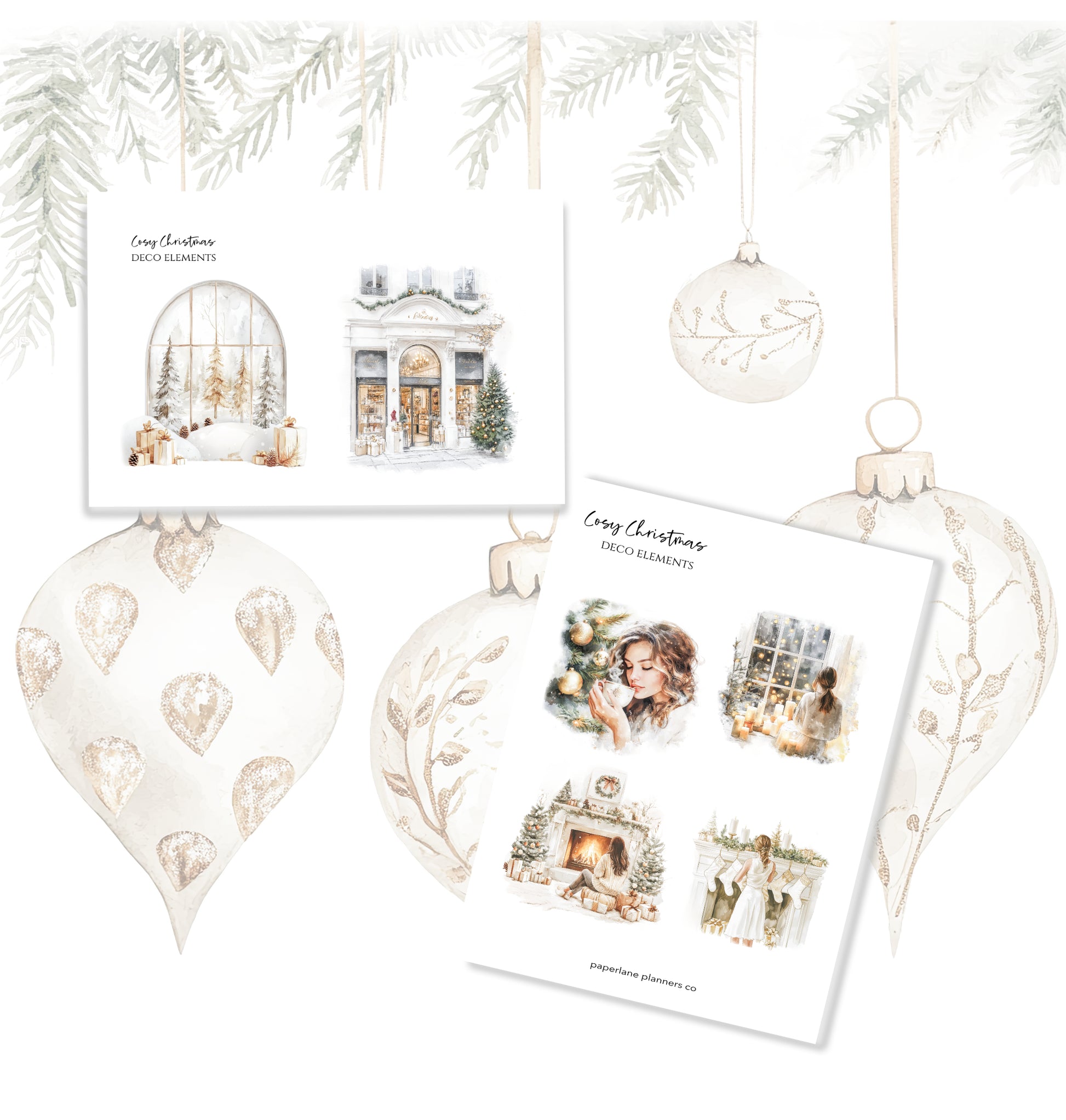 Cosy Christmas Mini Deco Sheets - Paperlane Planners Co