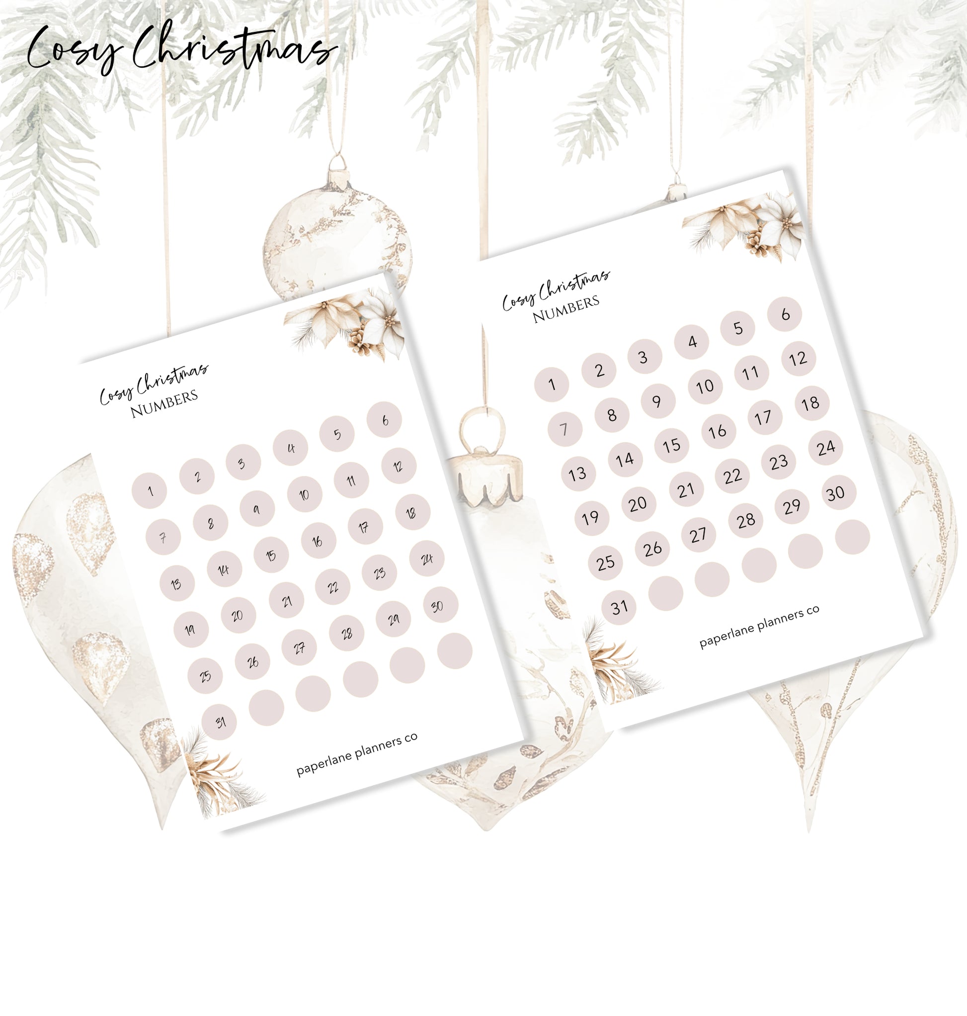 Cosy Christmas | Functional Sheets - Paperlane Planners Co