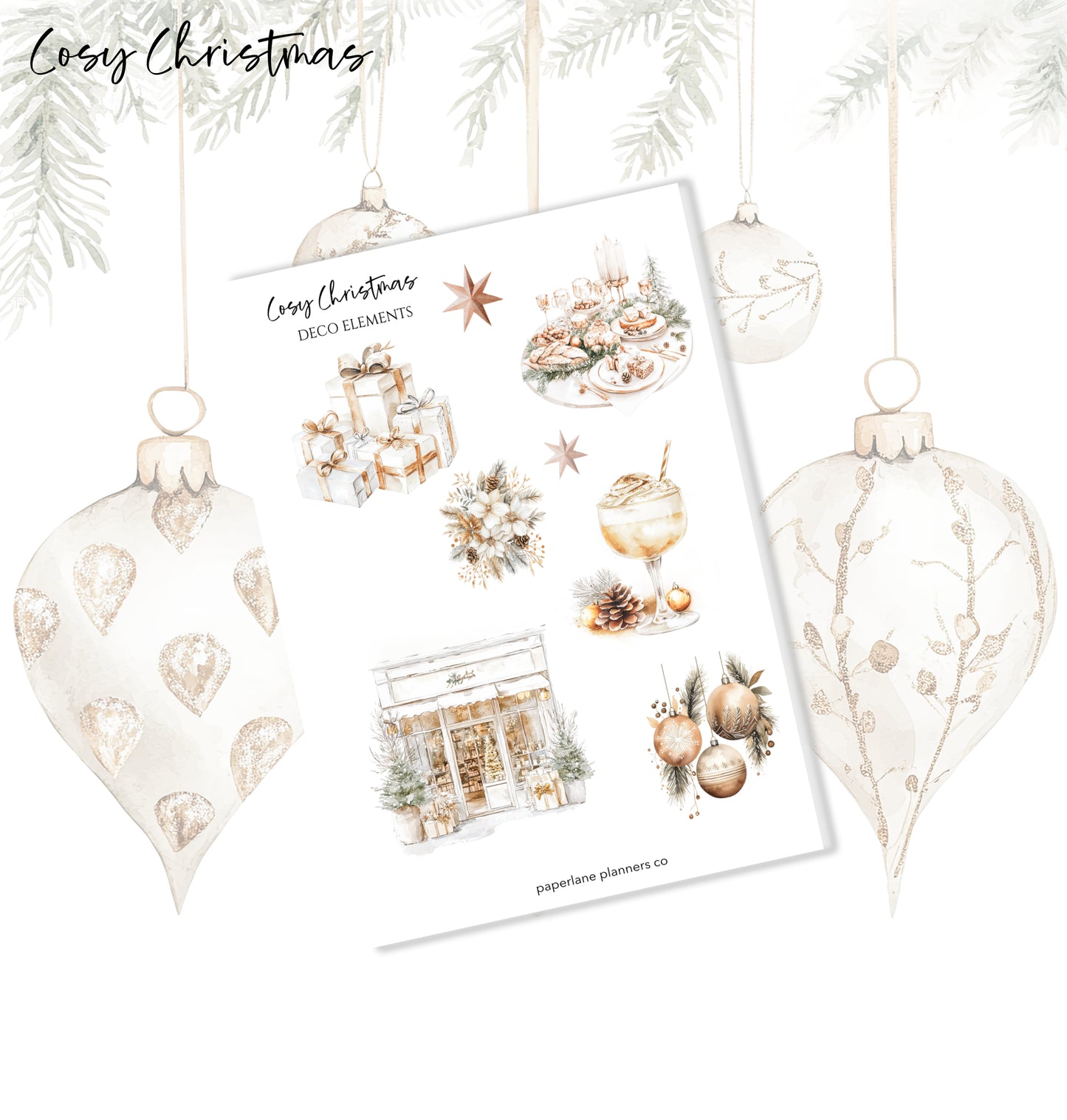 Cosy Christmas Midi Deco Elements - Paperlane Planners Co