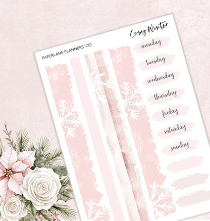 Cosy Winter | Weekly Vertical Planner Kit - Paperlane Planners Co