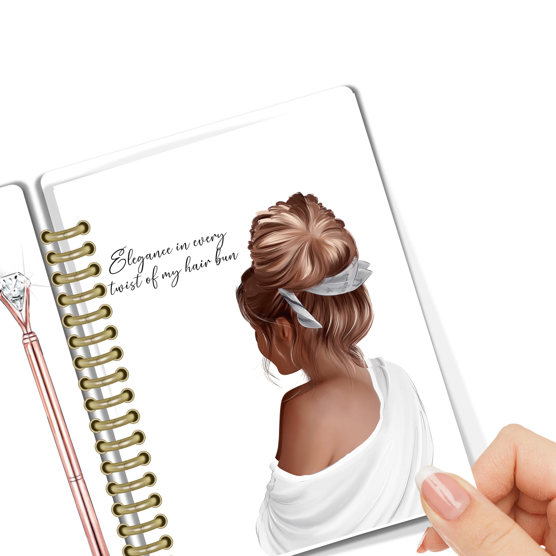 Messy Bun Girl Planner Dashboard - Paperlane Planners Co