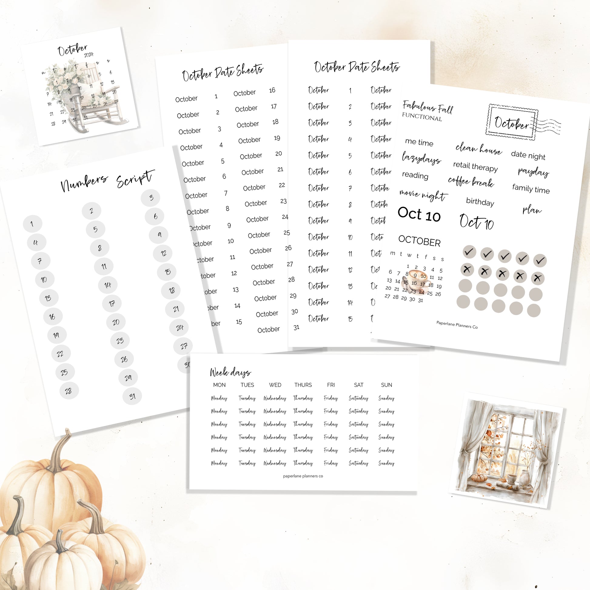 Fabulous Fall Collection - Paperlane Planners Co