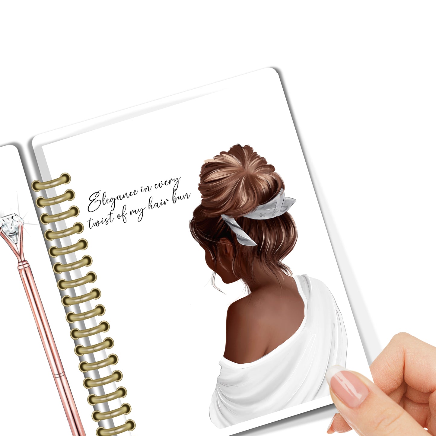 Messy Bun Girl Planner Dashboard - Paperlane Planners Co