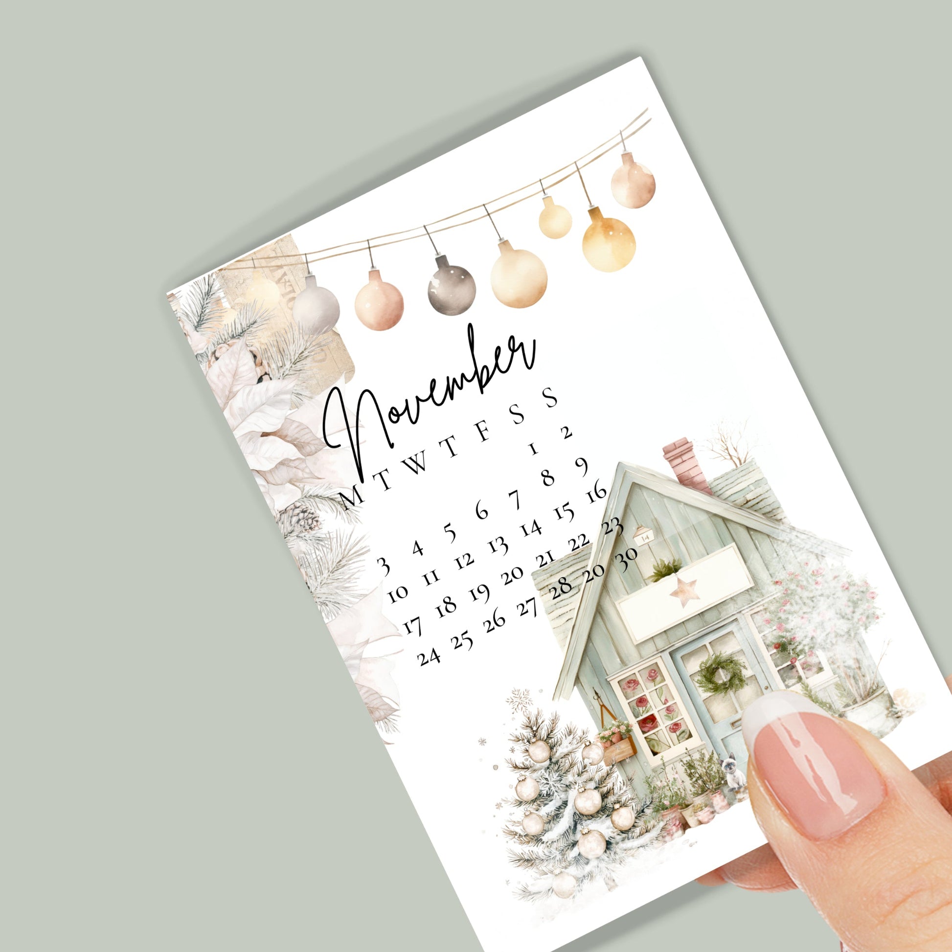 November 2025 planner dashboard with vintage-style design on a white background. Planner Dashboard | Vintage Theme | Planner Inserts | A5 A6 | Pocket Personal Planner Dashboards | Planner Dividers | HP Mini & Classic - Paperlane Planner Co