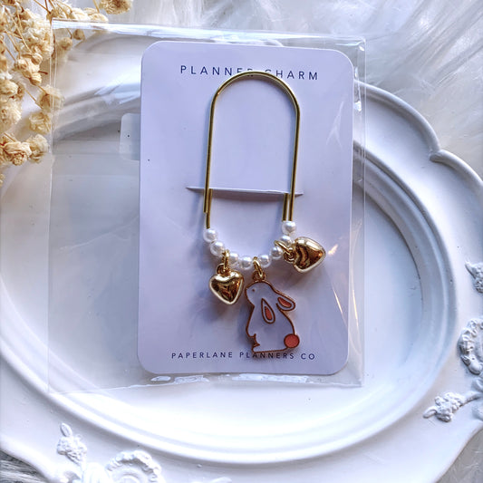Bunny Planner Paperclip Charm