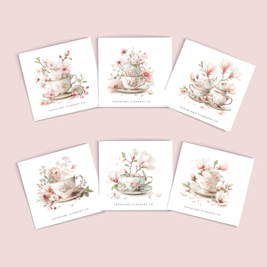 VINTAGE TEA | LARGE PLANNER DECO STICKERS