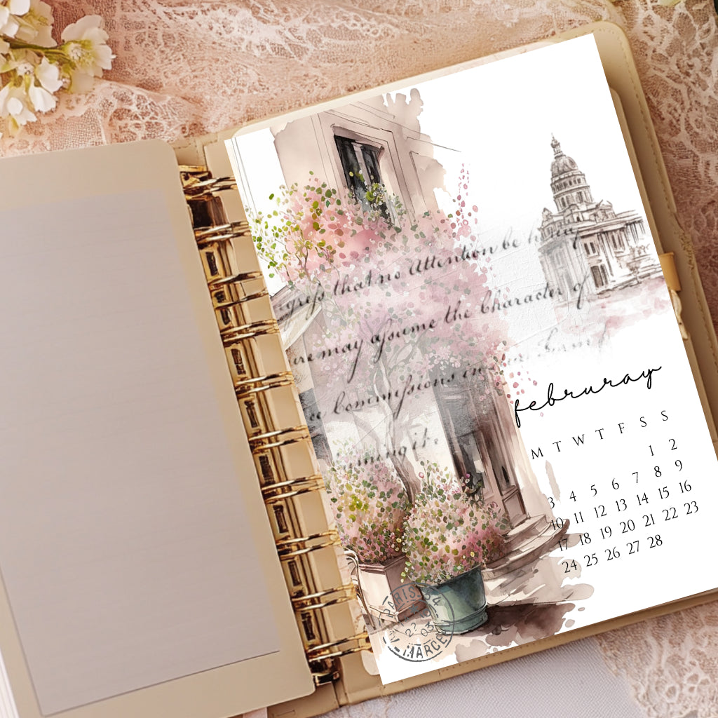 February Planner Dashboard -Paperlane Planners Co - Planner Dashboards & Accessories 
