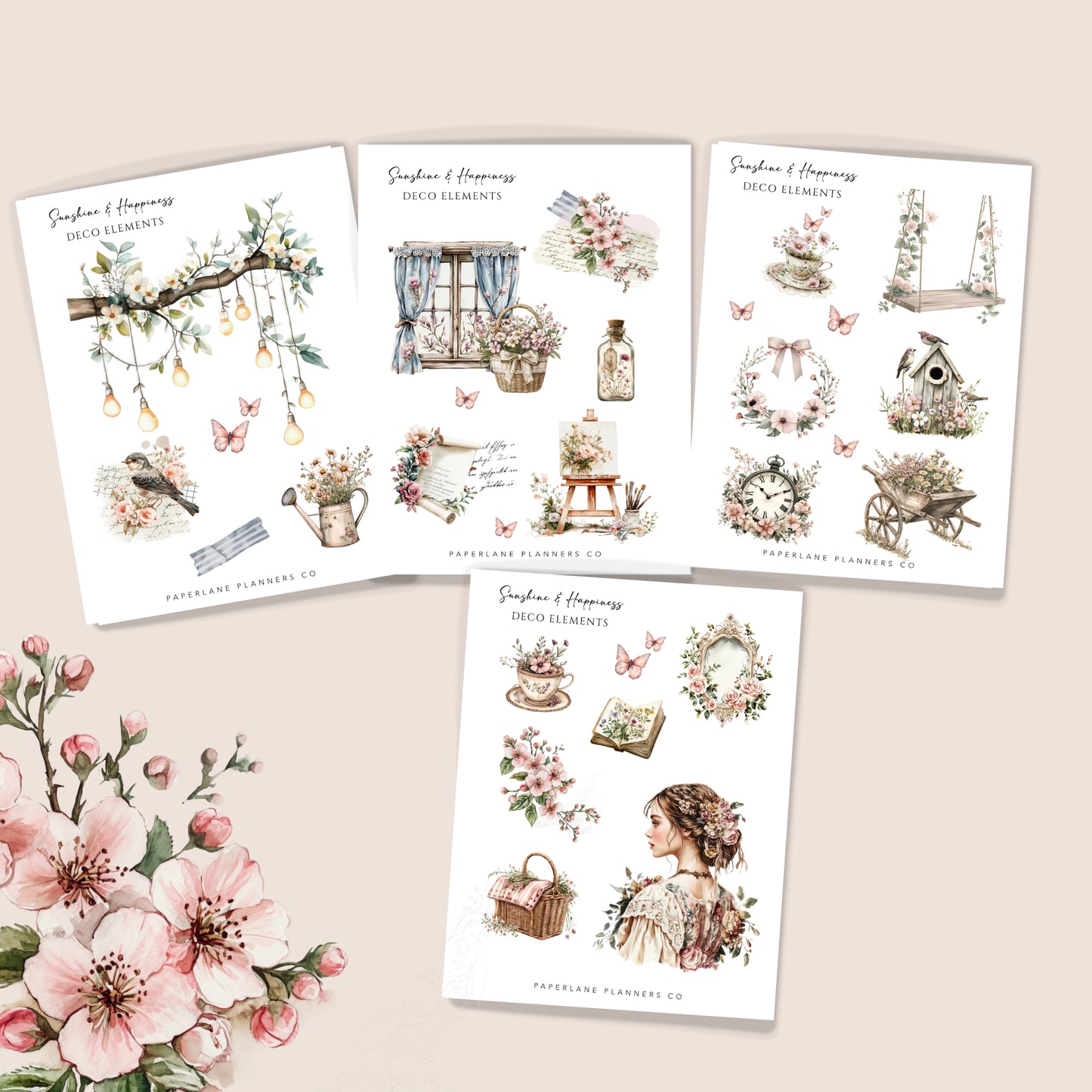 SUMMER & HAPPINESS | PLANNER DECO STICKERS